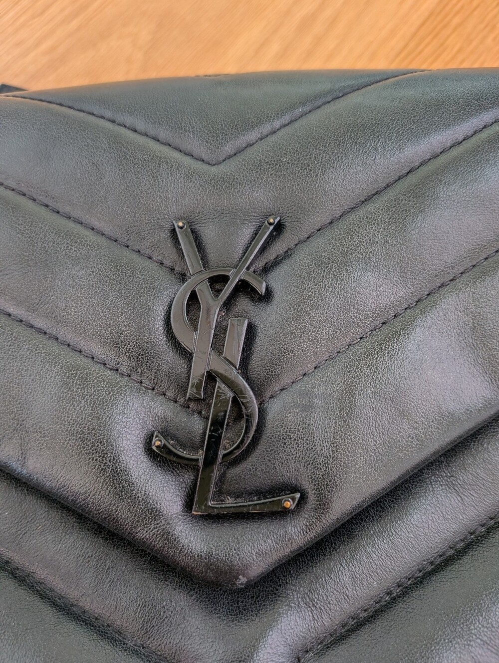 Saint Laurent Black Matelassé Y-Quilt LouLou Shoulder Bag - Size Small - Picture 4 of 9